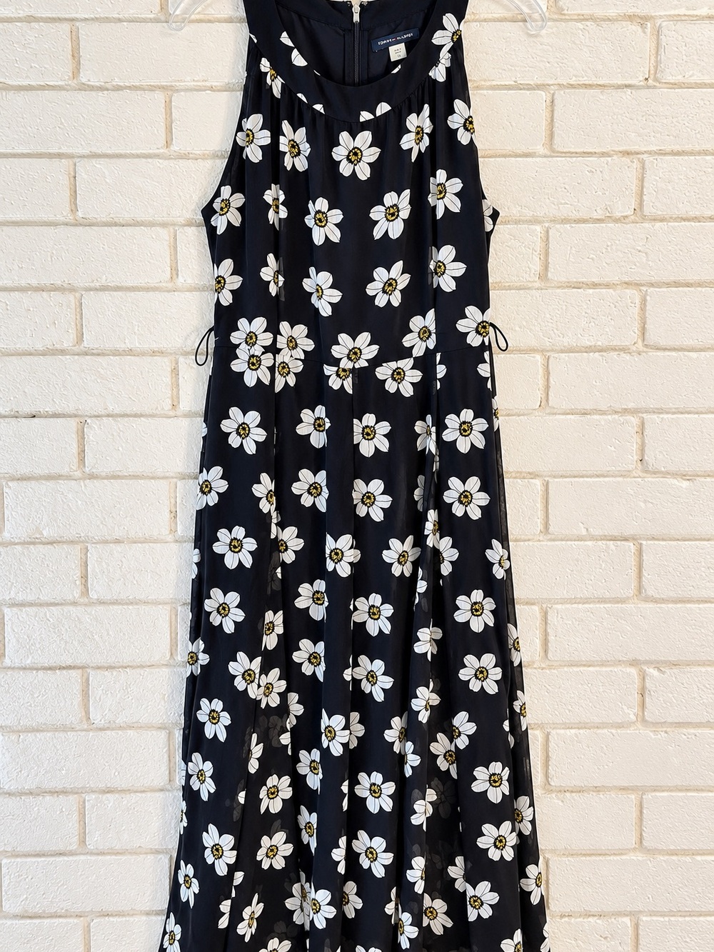 Tommy Hilfiger Black Floral Maxi Dress Size 12 Sleeveless